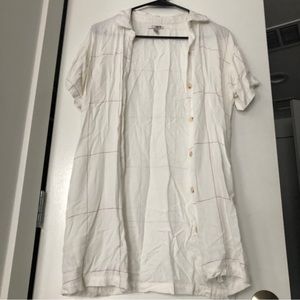 Patterned Shirt Mini Dress